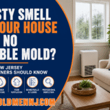 Mold Men NJ graphic showing a clean living room with the text Musty Smell in Your House but No Visible Mold?