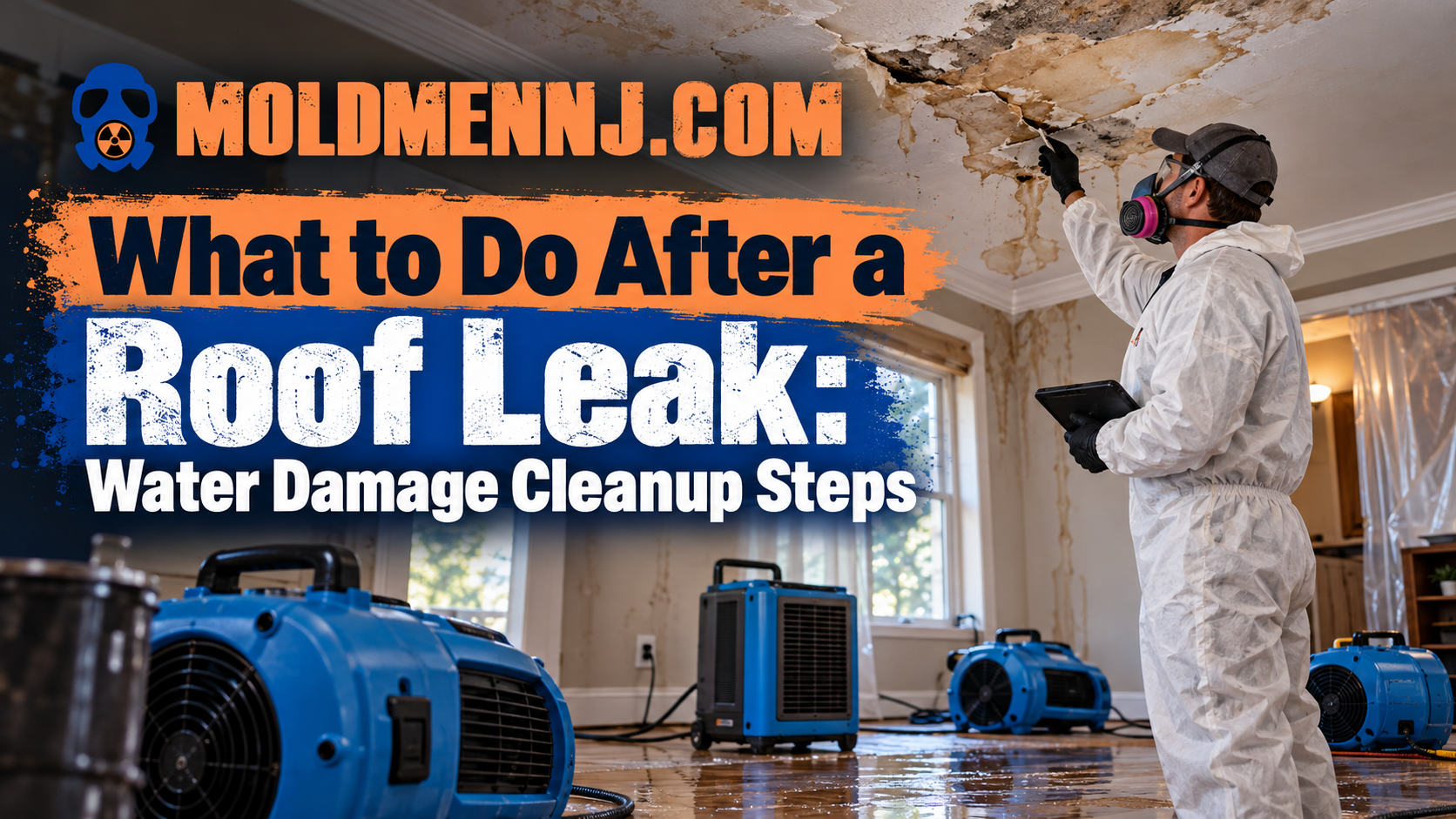 What to do after a roof leak and water damage cleanup